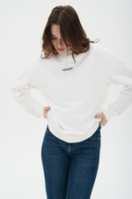 Свитшот oversize из футера молочный