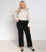 сатиновая блузка fascia plus size Persona by Marina Rinaldi - песочный(1193312)