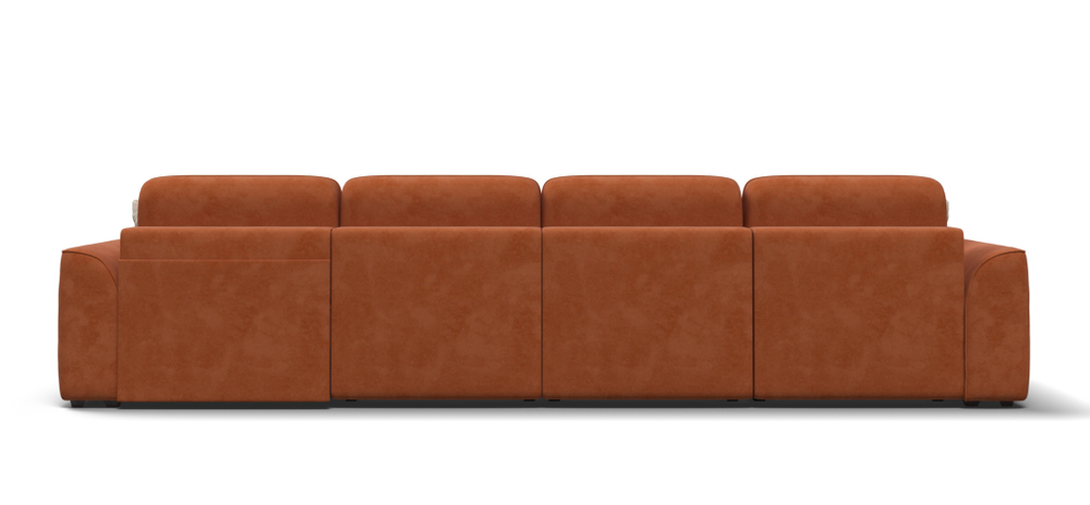 Угловой диван KING MODOOL MAX Велюр Alkantara оранж