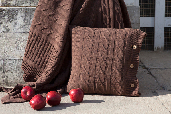 Наволочка декоративная 40х40 Luxberry Imperio 233 коричневая замша