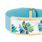 Браслет Fiore Luna на бирюзовом кожаном ремешке CB13599-4