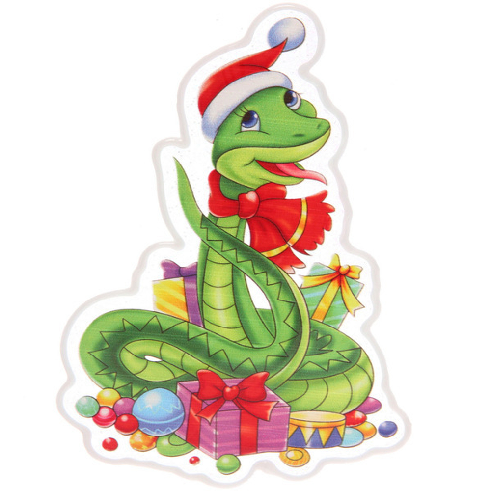 Наклейка на стекло «Волшебная змея» 15*20 см