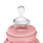 2825255 Бутылочка для кормления с ручками, 280 мл, от 0 мес., цвет белый/розовый, рисунок МИКС