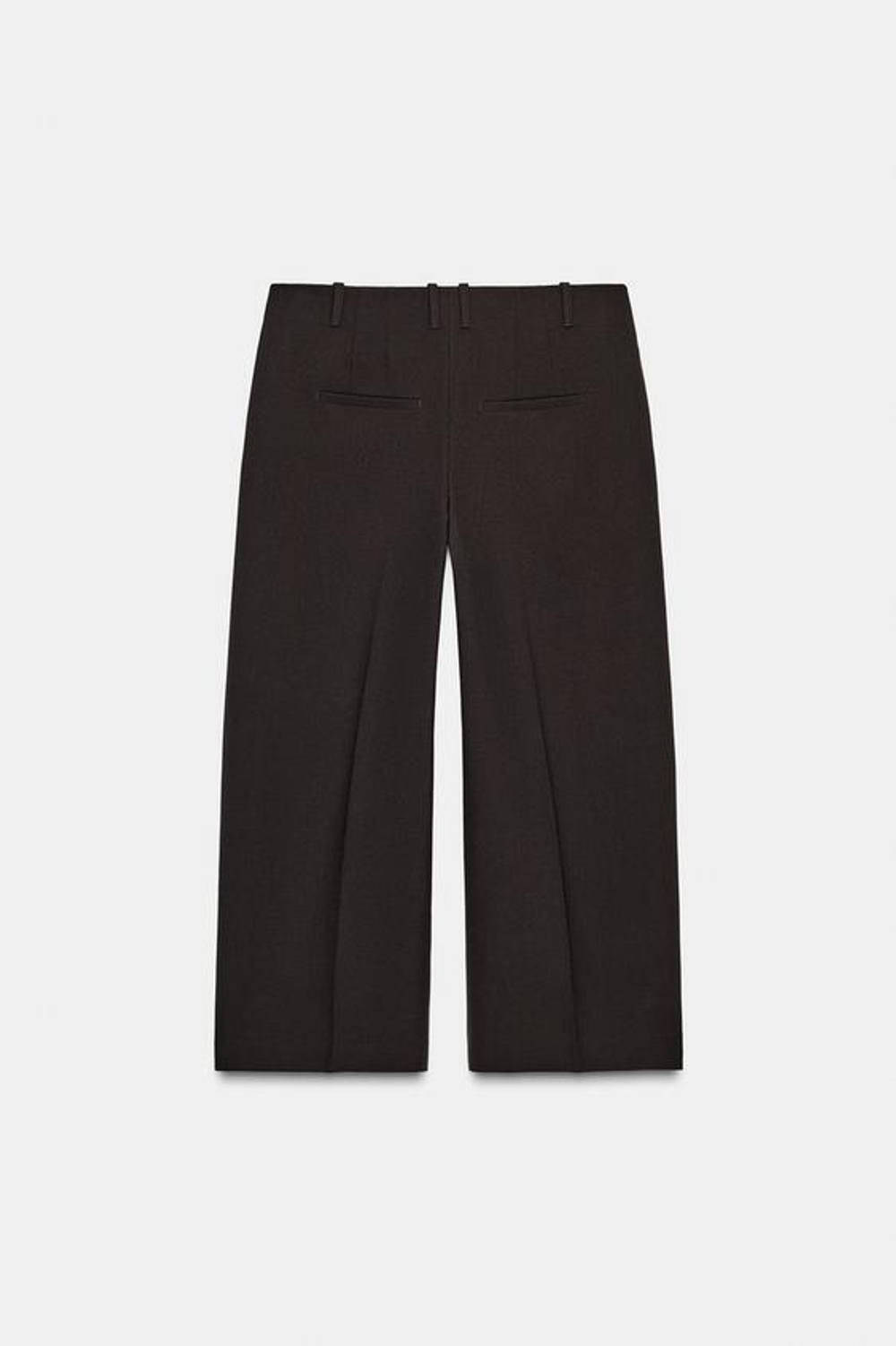 ZARA УКОРОЧЕННЫЕ БРЮКИ — ZW COLLECTION, КОРИЧНЕВЫЙ