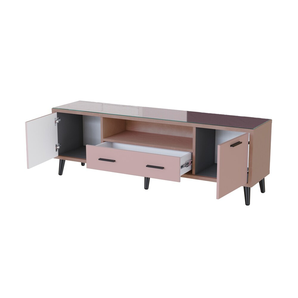 Тумба ТВ Ланс 1,6, Пыльная роза