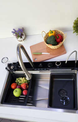 Многофункциональная кухонная мойка из нержавеющей стали BZ9951JS цвета Золотой