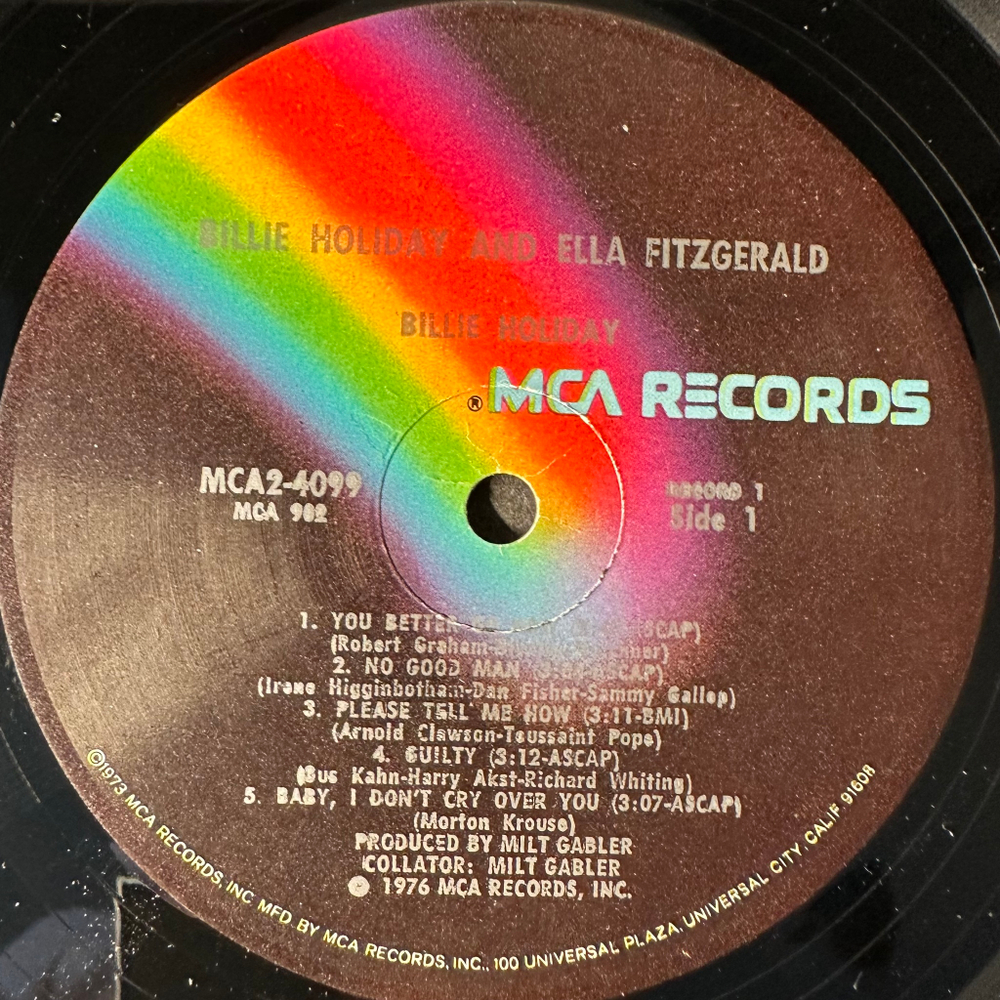 Billie Holiday & Ella Fitzgerald 2LP (США 1976г.)