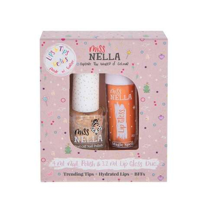 Набор лак и Блеск Miss Nella Lip&Tips Duo Lip Gloss Magic Spell