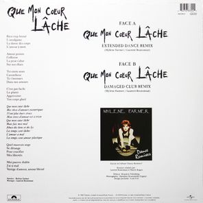 Mylene Farmer / Que Mon Coeur Lache (12" Vinyl Single)