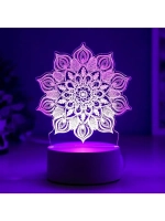 Светильник 3D ночник RISALUX «Сандала», LED RGB, от сети, 9.