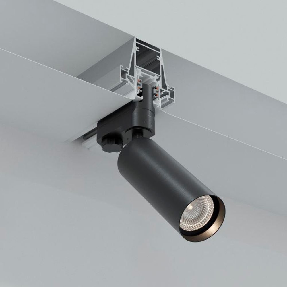 Встраиваемый алюминиевый профиль для установки трехфазного шинопровода в натяжной потолок,Серия:DN8ALE