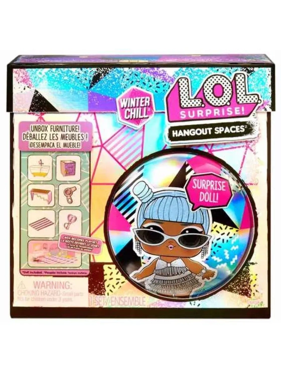 Набор Лол Hangout Spaces с куклой Ice с мебелью Зимняя серия