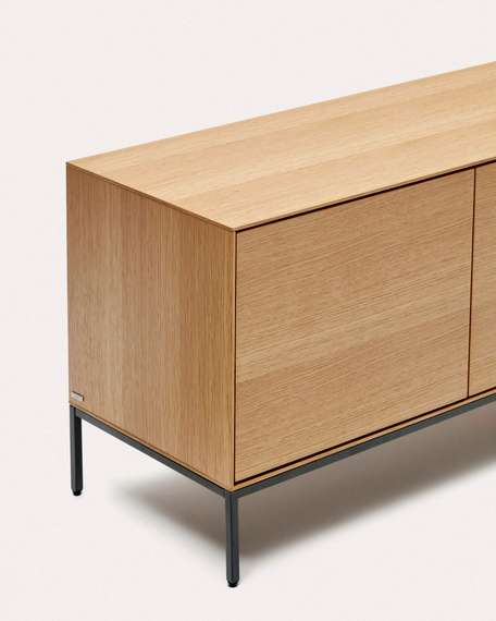 Vedrana Тумба под ТВ из дубового шпона со стальными ножками 195 x 55 см