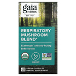Gaia Herbs, Смесь респираторных грибов, 40 веганских капсул