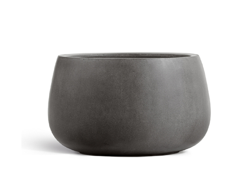 Кашпо TREEZ Effectory Beton Низкая чаша Тёмно-серый бетон в-30 см, д-49 см 41.3321-02-071-GR-49
