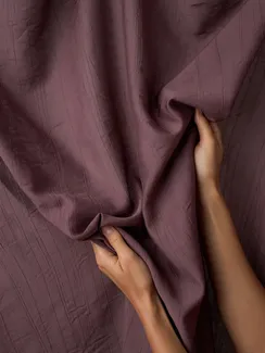 Ткань хлопок креш "жатка", Китай, какао