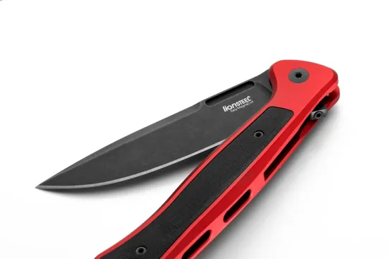 Нож складной Lion Steel Skinny Aluminium Red Black- сталь MagnaCut, рукоять алюминий
