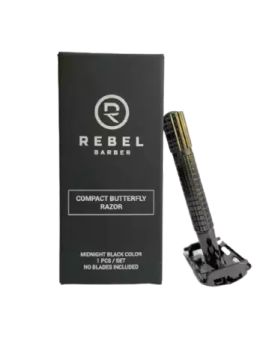 Т-образная бритва (станок) REBEL BARBER Compact Midnight Black