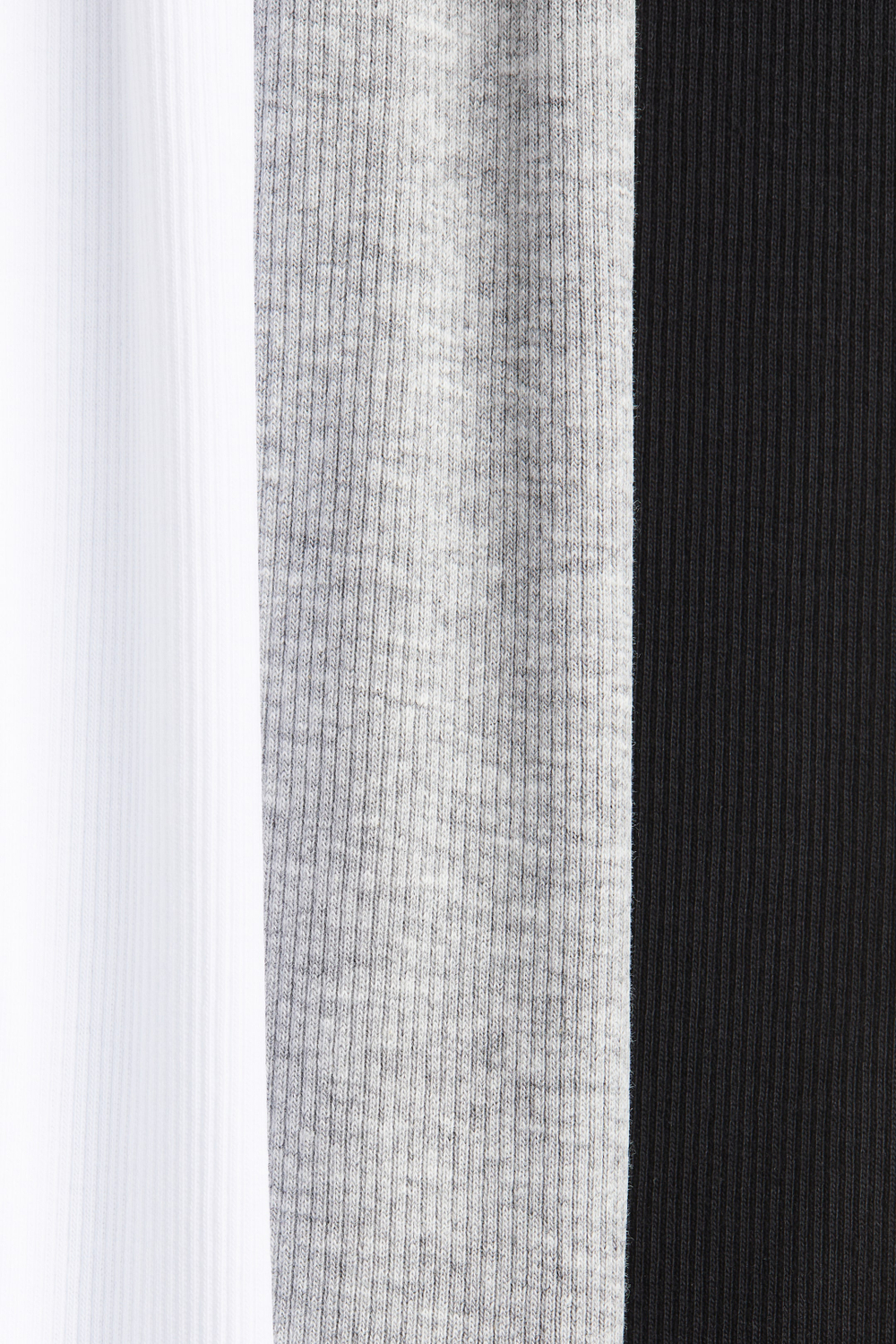 H&M Топ без рукавов в рубчик (3 шт.), белый/черный