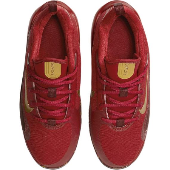 Детские баскетбольные кроссовки NIKE ISOFLY, мужские кроссовки для занятий красно-красным/Темно-красным/Метал-лическим спортом.