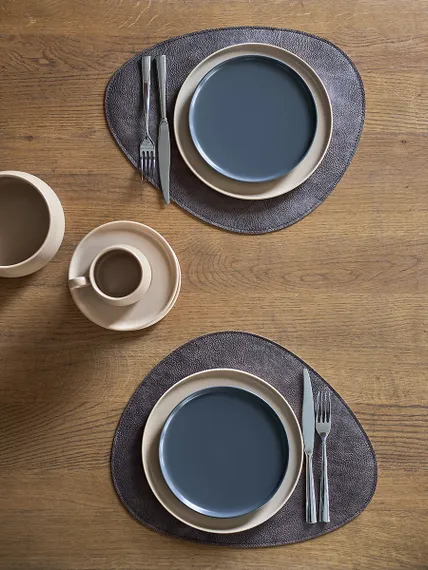 Набор из 2-х двухсторонних сервировочных салфеток drop, 33х41 см, шоколадный/бежевый