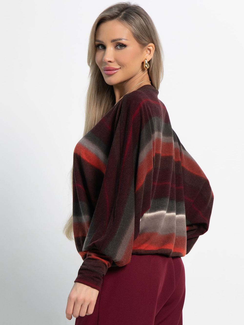 Блуза Муза (бордово-оранжевый) Б15184-5М LT Collection