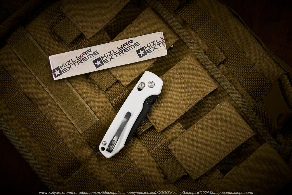 Нож Vosteed Raccoon CB сталь 14C28N Black Stonewash рукоять White G10