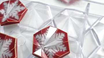 601 | Форма для шоколадных изделий "Медианты с гранями" (275*135мм)