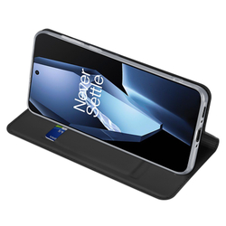 Чехол книжка из PU кожи черного цвета от Dux Ducis для OnePlus 13R, OnePlus Ace 5 и 5 Pro, серия Skin Pro Series Case