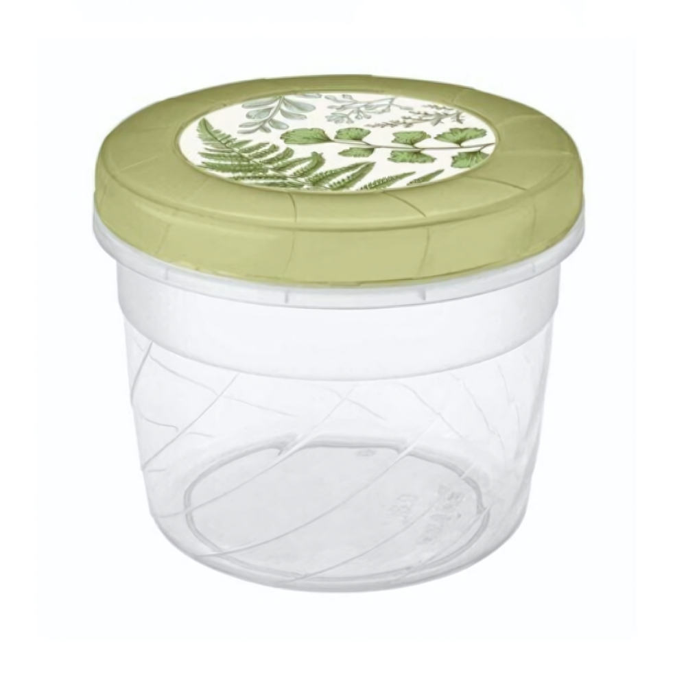 Банка с завинчивающейся крышкой с декором 0,8л (зеленый)