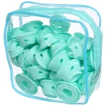 Бигуди силиконовые 40шт в косметичке «KUDRI», цвет розовый, два размера 2*5 и 1,5*3,9см