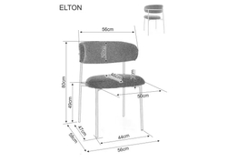 Стул SIGNAL ELTON II t.253 бежевый/дуб