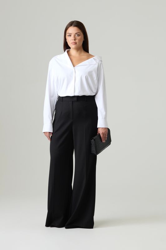 Рубашка на одно плечо из хлопка, белый