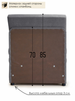 Кресло-кровать "Миник" 70 см, велюр Dream Grey