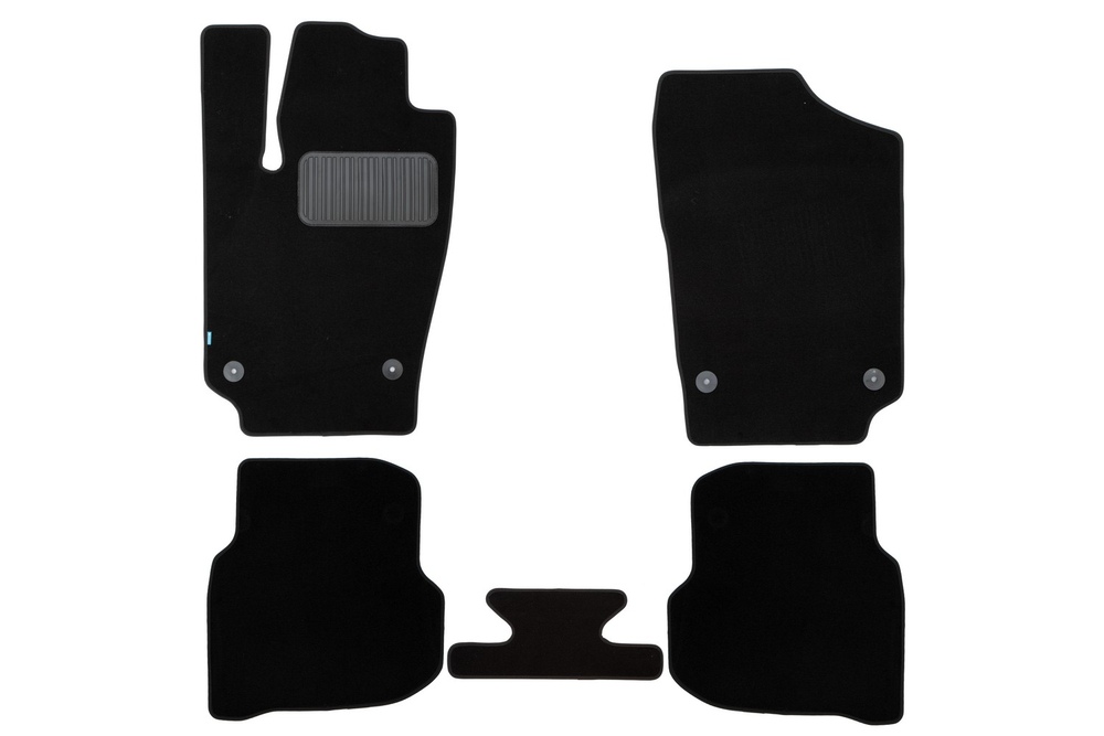 Коврики в салон для VOLKSWAGEN Polo, 2009-2015, 2014-2020, седан, 5шт. (текстиль) KLEVER05513022112KH