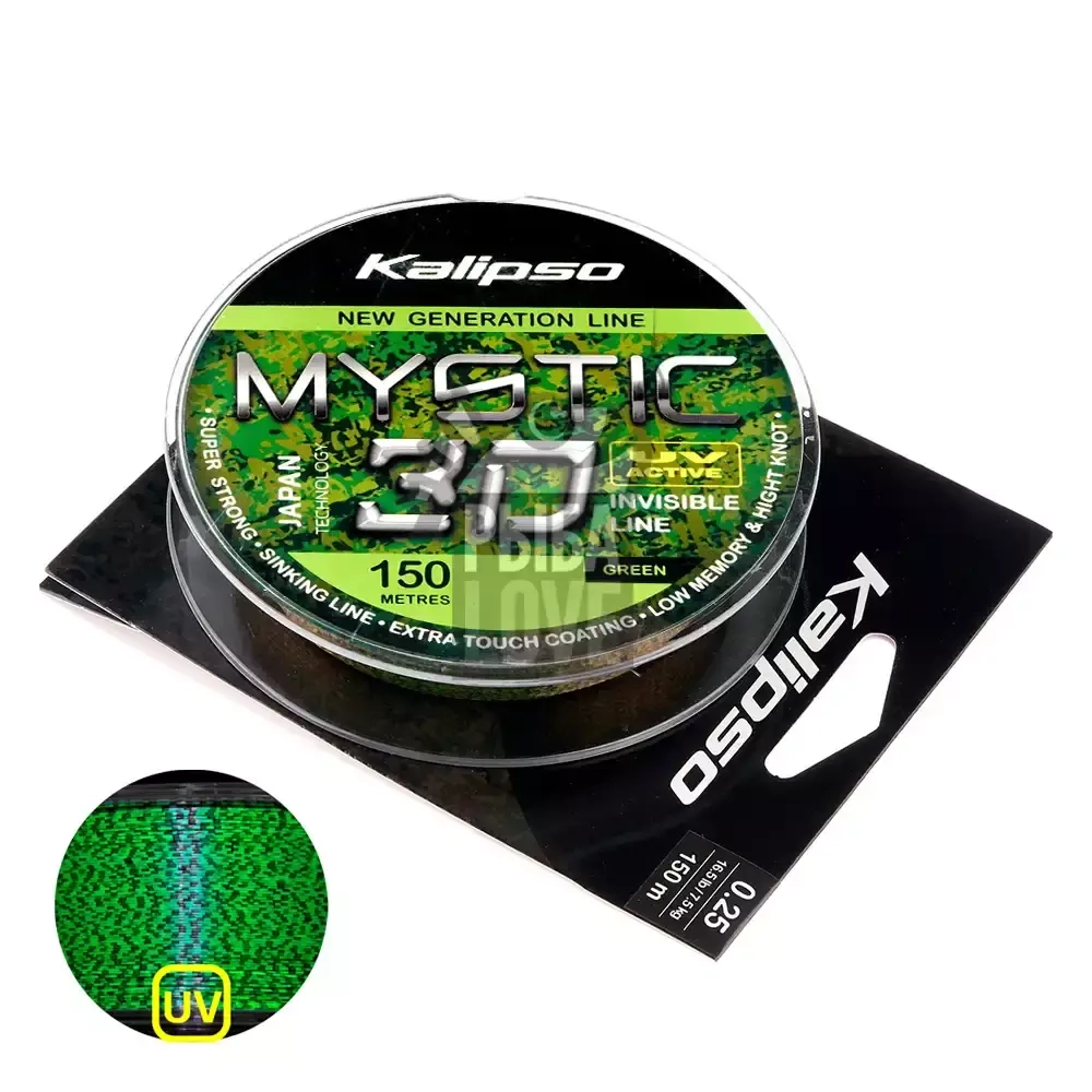 3D леска Kalipso Mystic 3D 150m 0.25-0.40мм 3Д Калипсо