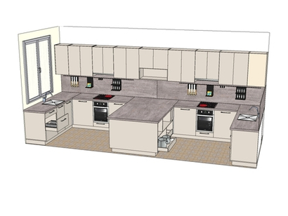 Кухонная мебель для кабинета технологии Вариант 1
