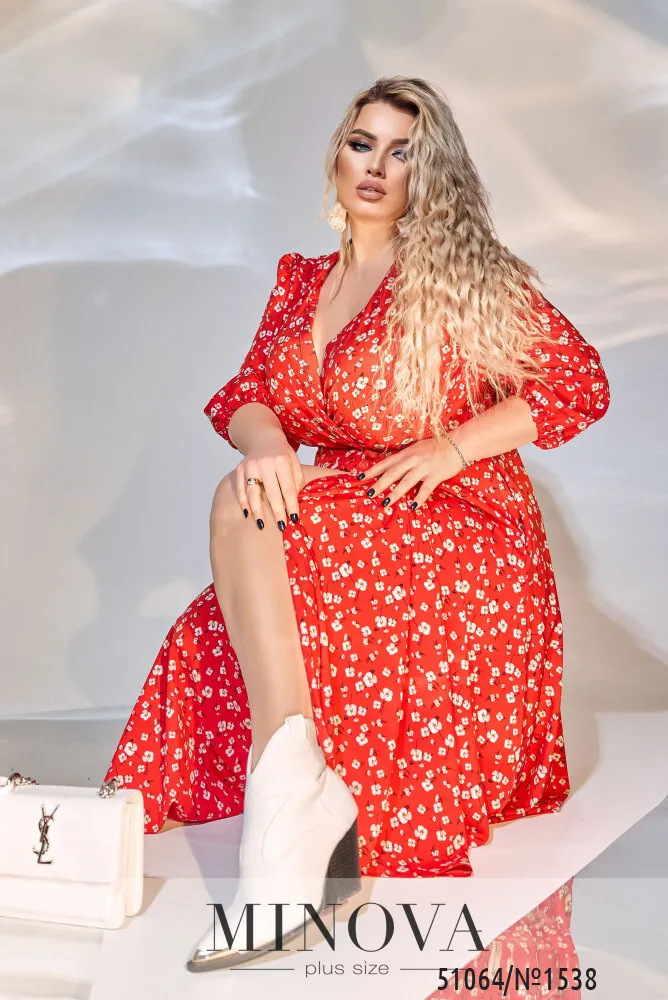 Платье 1538-красный Minova