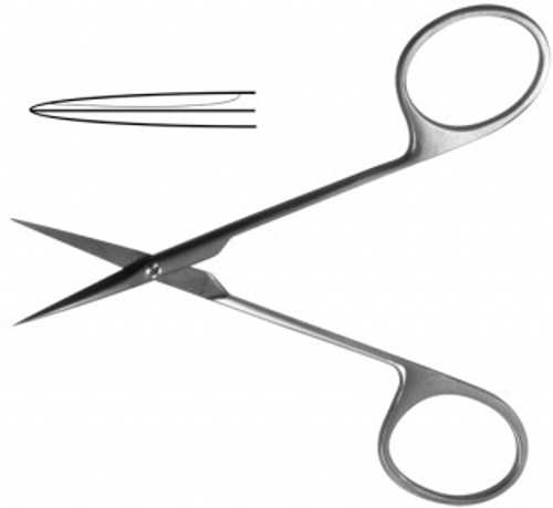 ТМ- Н-41-1 Ножницы глазные остроконечные прямые, 113 мм
