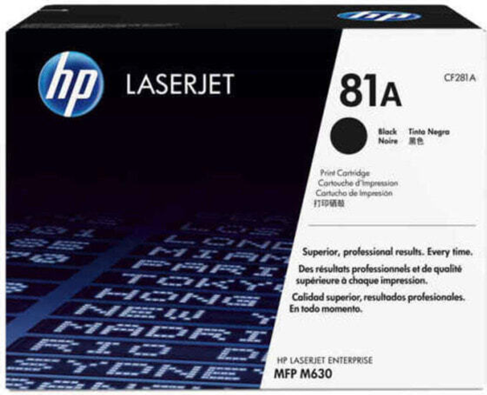 Картридж тонерный черный 1 шт HP 81A