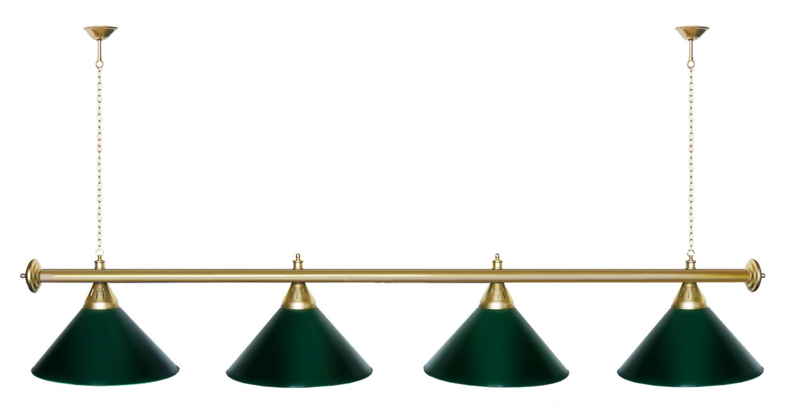 Лампа STARTBILLIARDS 4 пл. (плафоны зеленые,штанга зеленая,фурнитура золото) фото №49