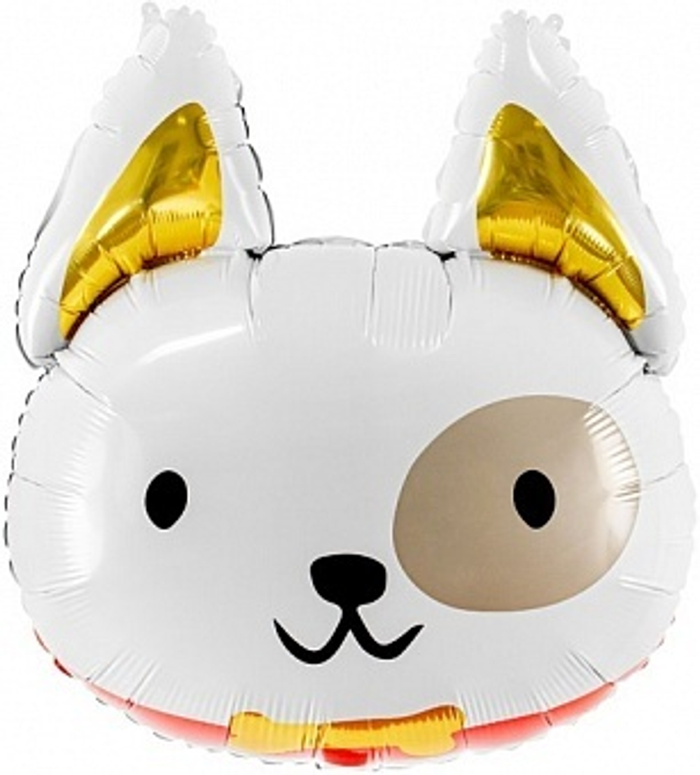 К Фигура Голова Милый Щенок Белый (23''/58 см)