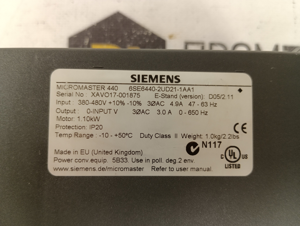 Siemens 6SE6440-2UD21-1AA1 с хранения