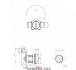 Замок почтовый ЗП-0802 20/180°, ригель изогнут по образцу (ступенька)