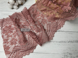 Кружево ЭЛАСТИЧНОЕ пудра 22 см