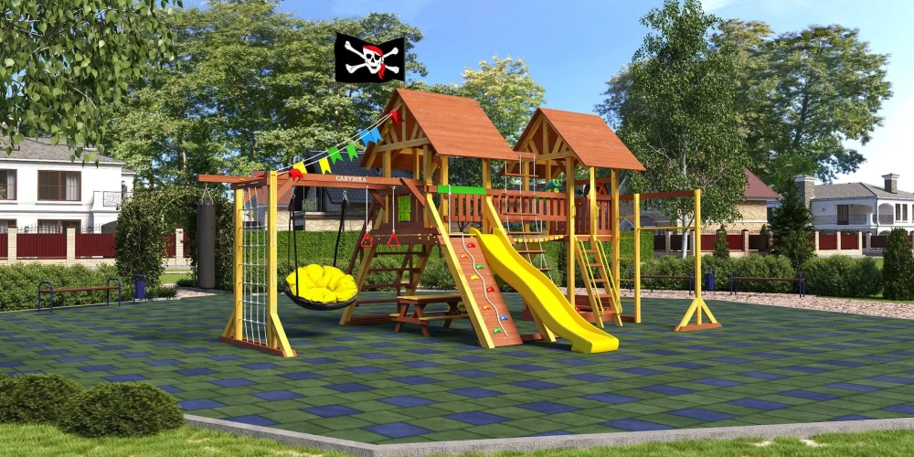 Деревянный игровой комплекс Савушка Lux - 9 COMFORT