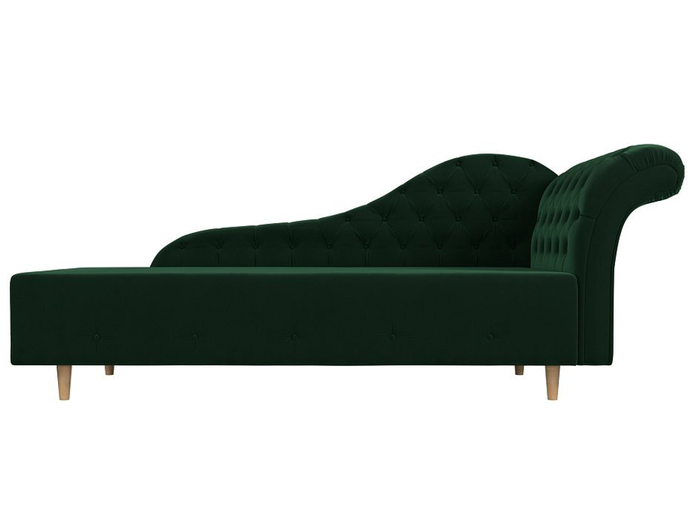 Кушетка Камерон правая, Зеленый, Велюр, 110093