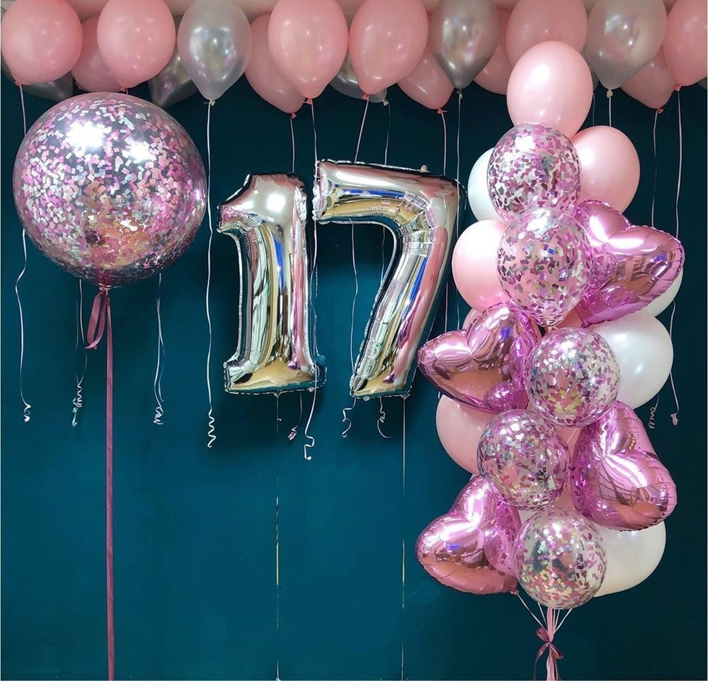 Композиция из шаров Девушке на 17 лет