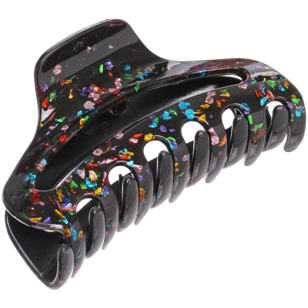 Заколка - краб для волос «AKS - VIENTO», микс 6 цветов, трапеция, 9,5*3,3см