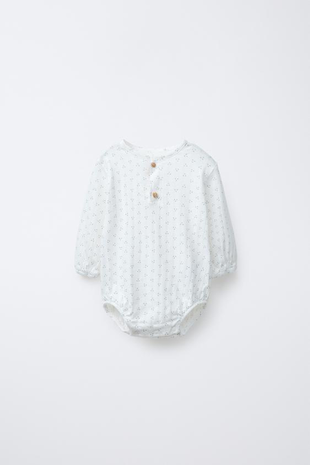 ZARA БОДИ С ПРИНТОМ, СВЕТЛЫЙ ЭКРЮ